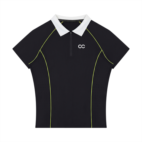 Women’s Slim Fit Quarter-Zip Polo Shirt