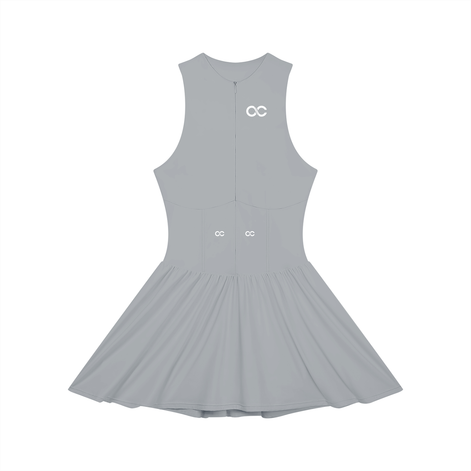 Women’s Ruched Sleeveless Full-Zip Dress
