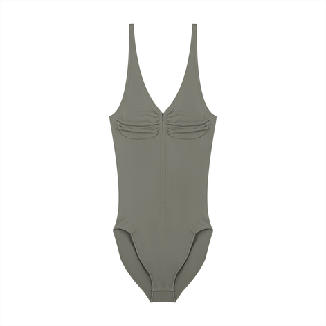 Women’s Full-Zip Ruched Bodysuit