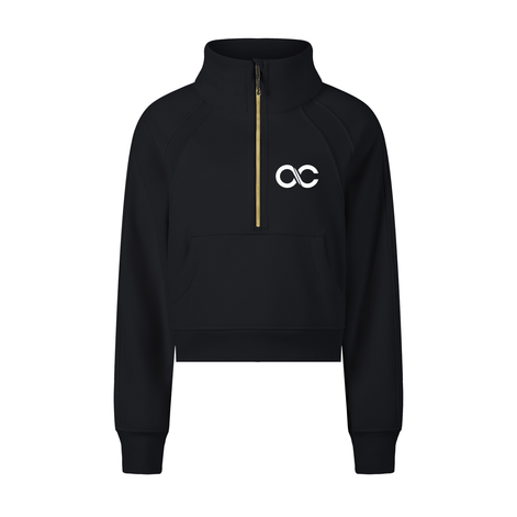 Cropped Half-Zip Sweatshirt