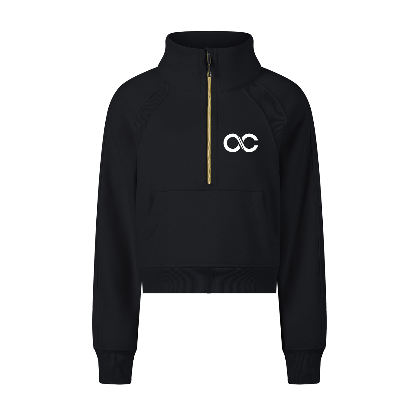 Cropped Half-Zip Sweatshirt