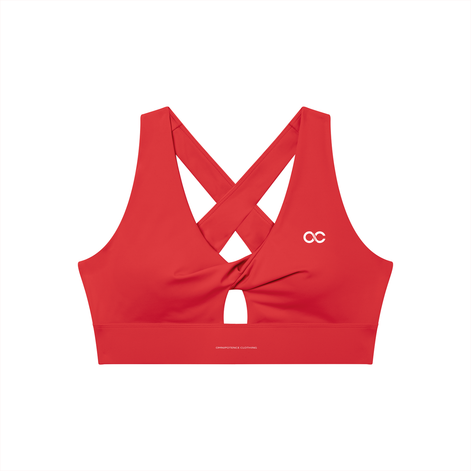 Women's Twist Front V-Neck Sports Bra
