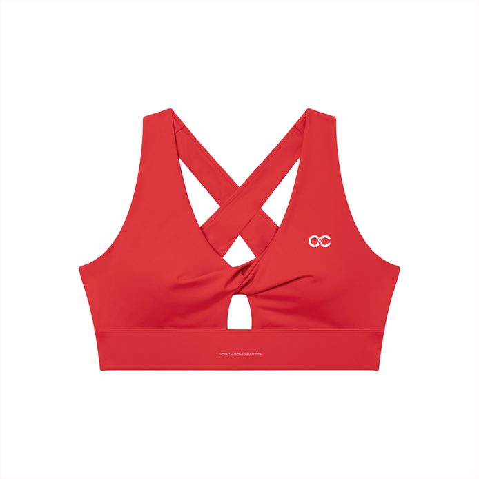 Women's Twist Front V-Neck Sports Bra
