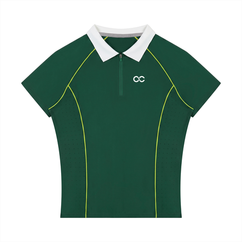 Women’s Slim Fit Quarter-Zip Polo Shirt
