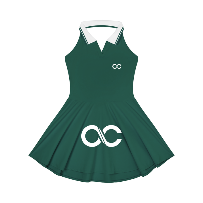 Women's Collared Halter A-Line Tennis Dress