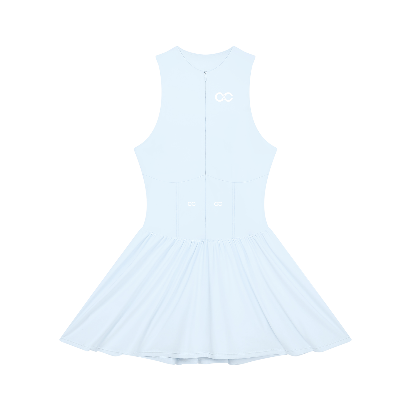 Women’s Ruched Sleeveless Full-Zip Dress