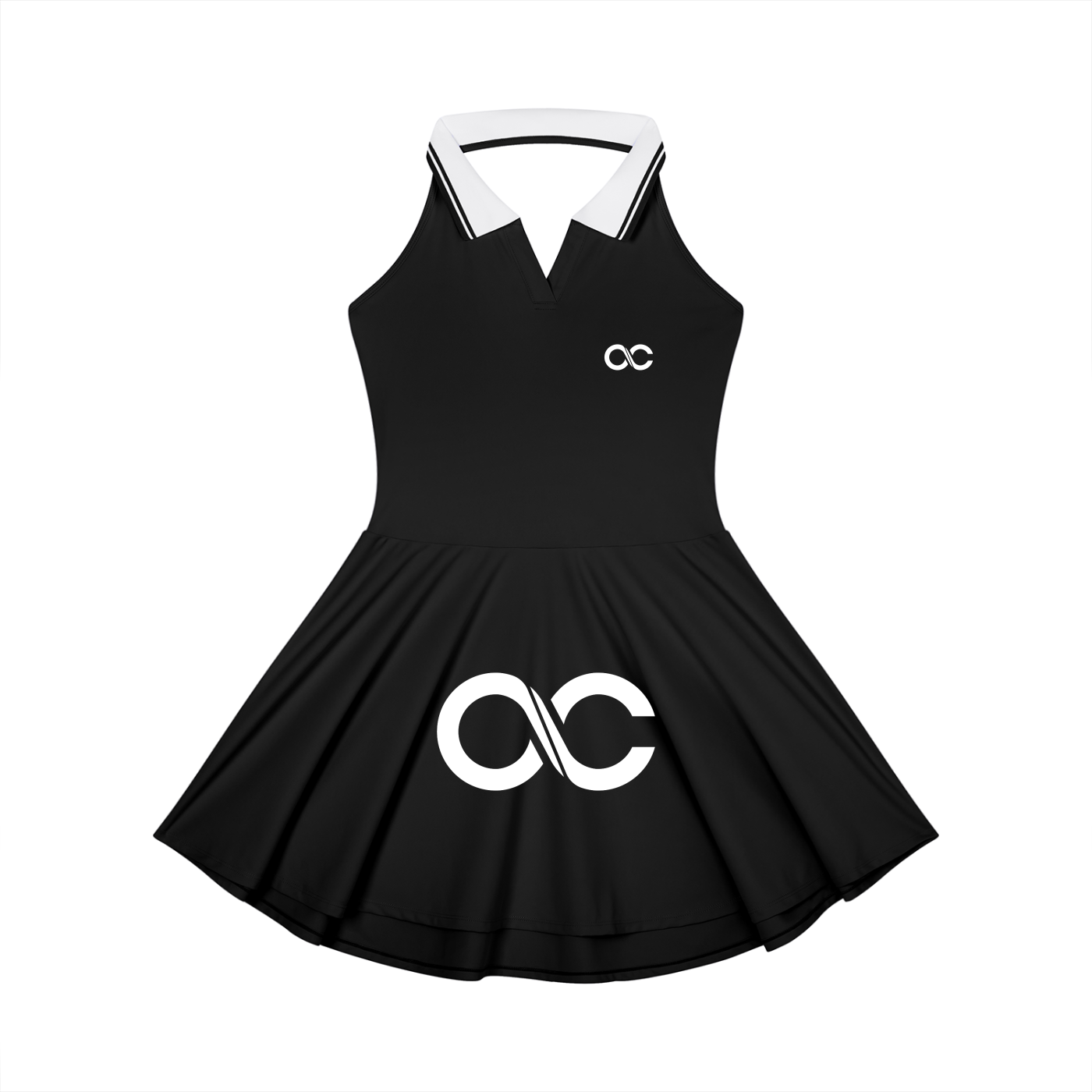 Women's Collared Halter A-Line Tennis Dress