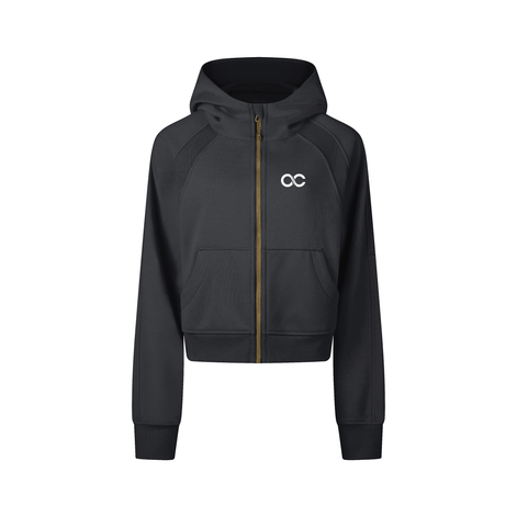 Cropped Zip-Through Hoodie