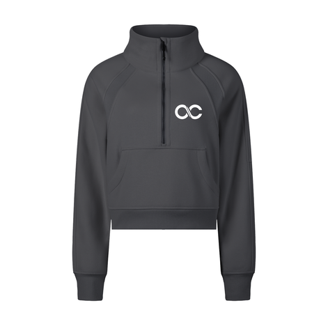 Cropped Half-Zip Sweatshirt