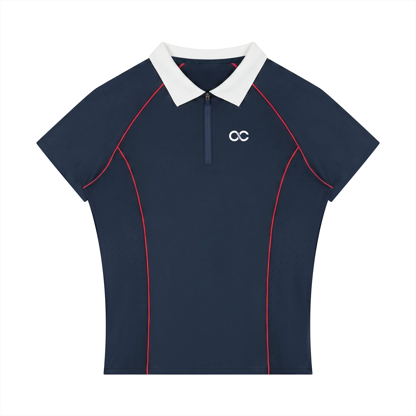 Women’s Slim Fit Quarter-Zip Polo Shirt