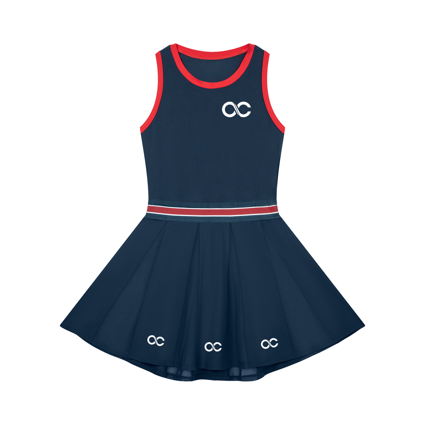 Women's Color Block A-Line Sleeveless Dress