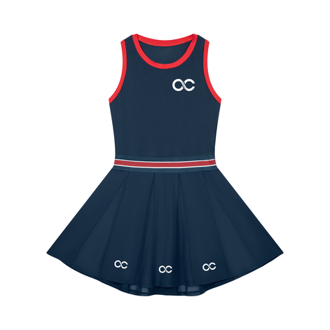 Women's Color Block A-Line Sleeveless Dress