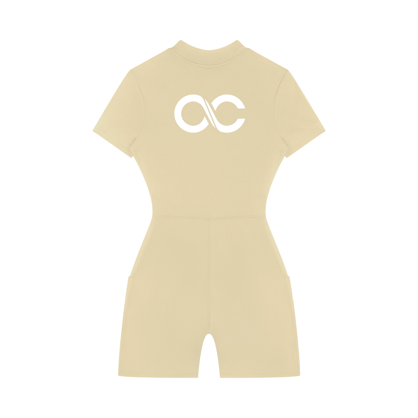 Women's Quarter-Zip Short Sleeve Romper