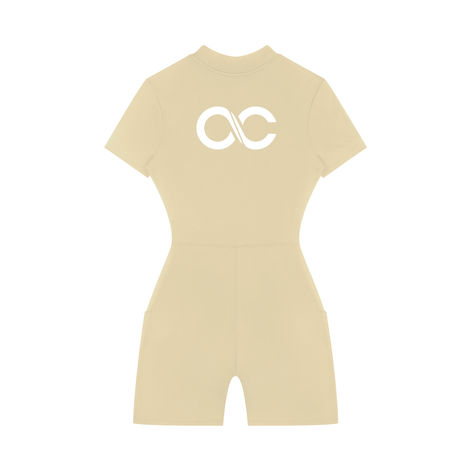 Women's Quarter-Zip Short Sleeve Romper
