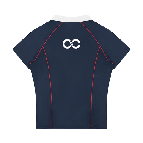 Women’s Slim Fit Quarter-Zip Polo Shirt