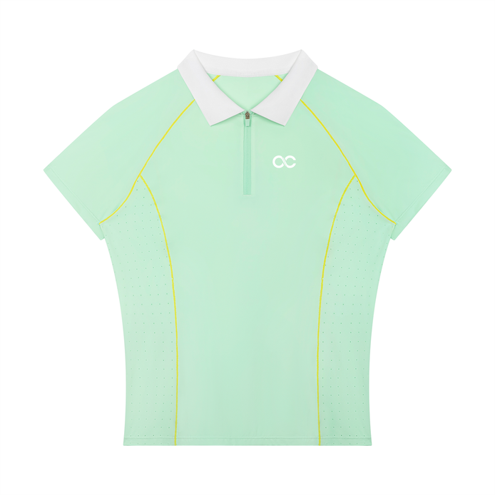 Women’s Slim Fit Quarter-Zip Polo Shirt