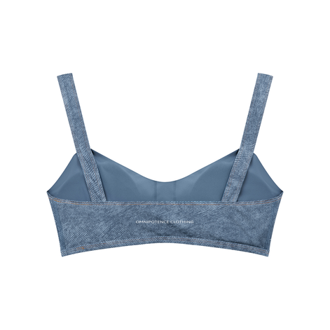 Women's Faux Denim Sports Bra