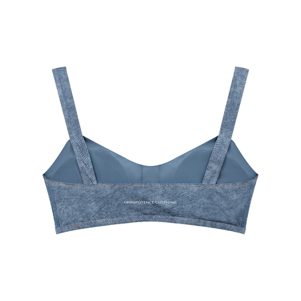 Women's Faux Denim Sports Bra