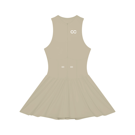 Women’s Ruched Sleeveless Full-Zip Dress
