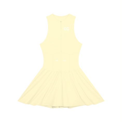 Women’s Ruched Sleeveless Full-Zip Dress
