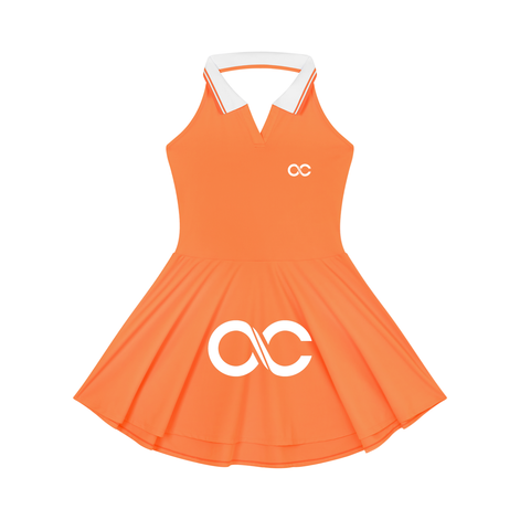 Women's Collared Halter A-Line Tennis Dress