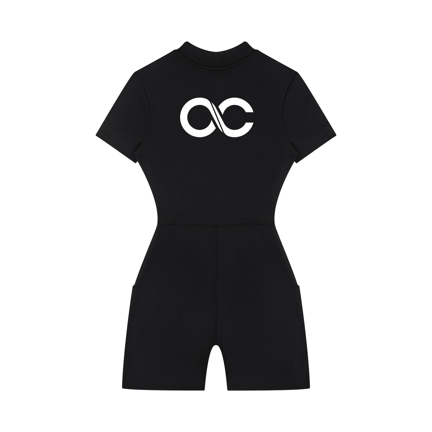 Women's Quarter-Zip Short Sleeve Romper