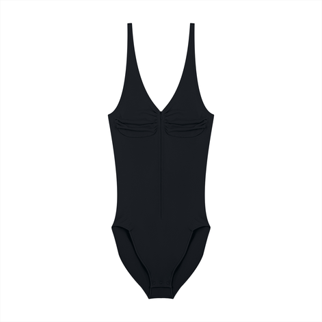 Women’s Full-Zip Ruched Bodysuit