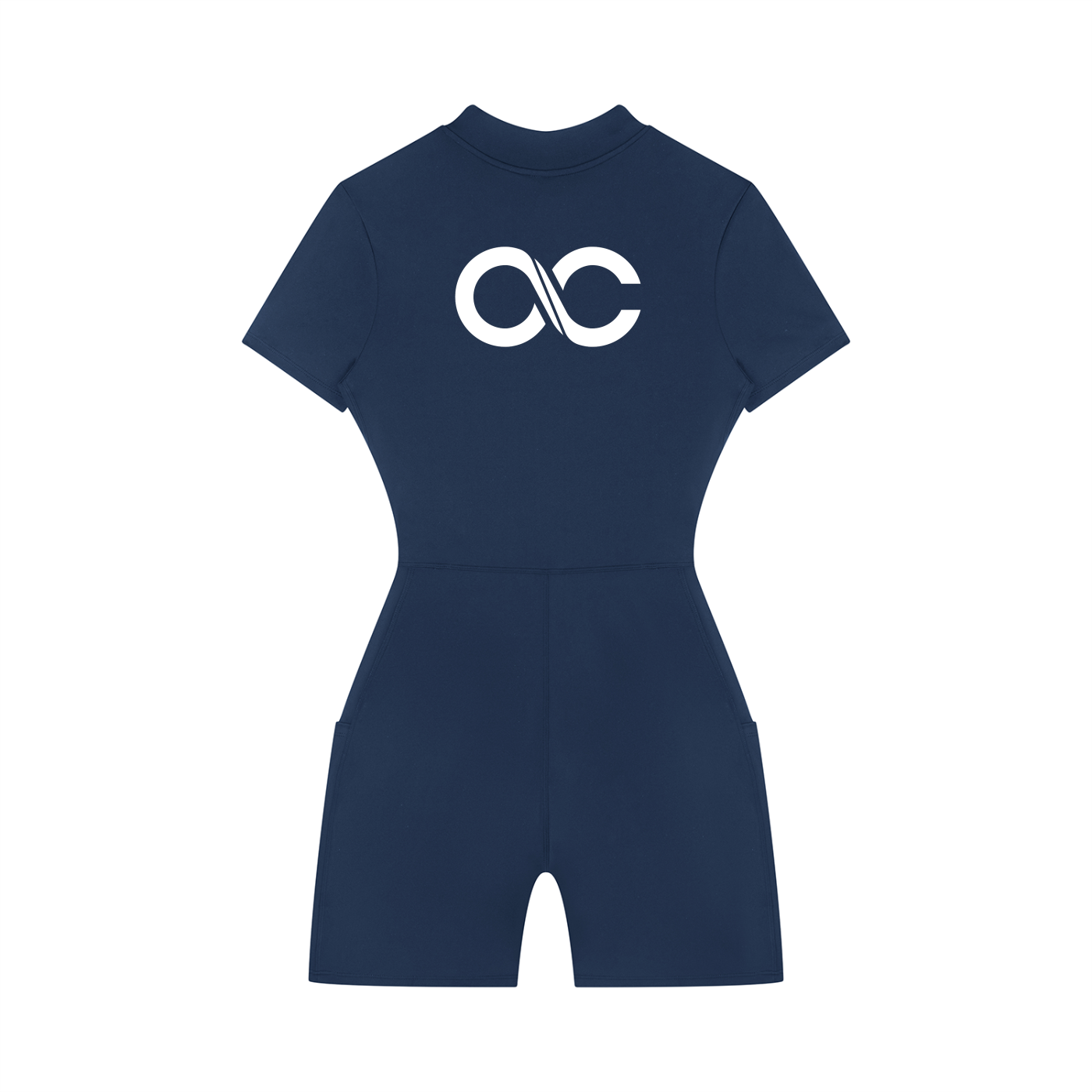 Women's Quarter-Zip Short Sleeve Romper