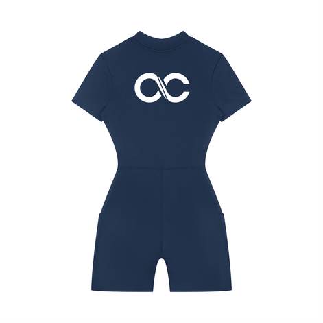 Women's Quarter-Zip Short Sleeve Romper