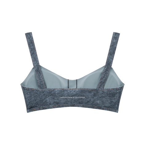 Women's Faux Denim Sports Bra
